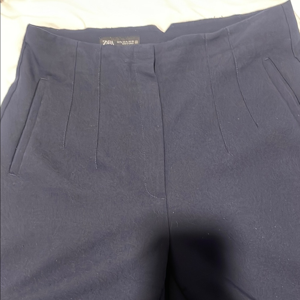 Zara Pants with High Waist - Navy, size XL